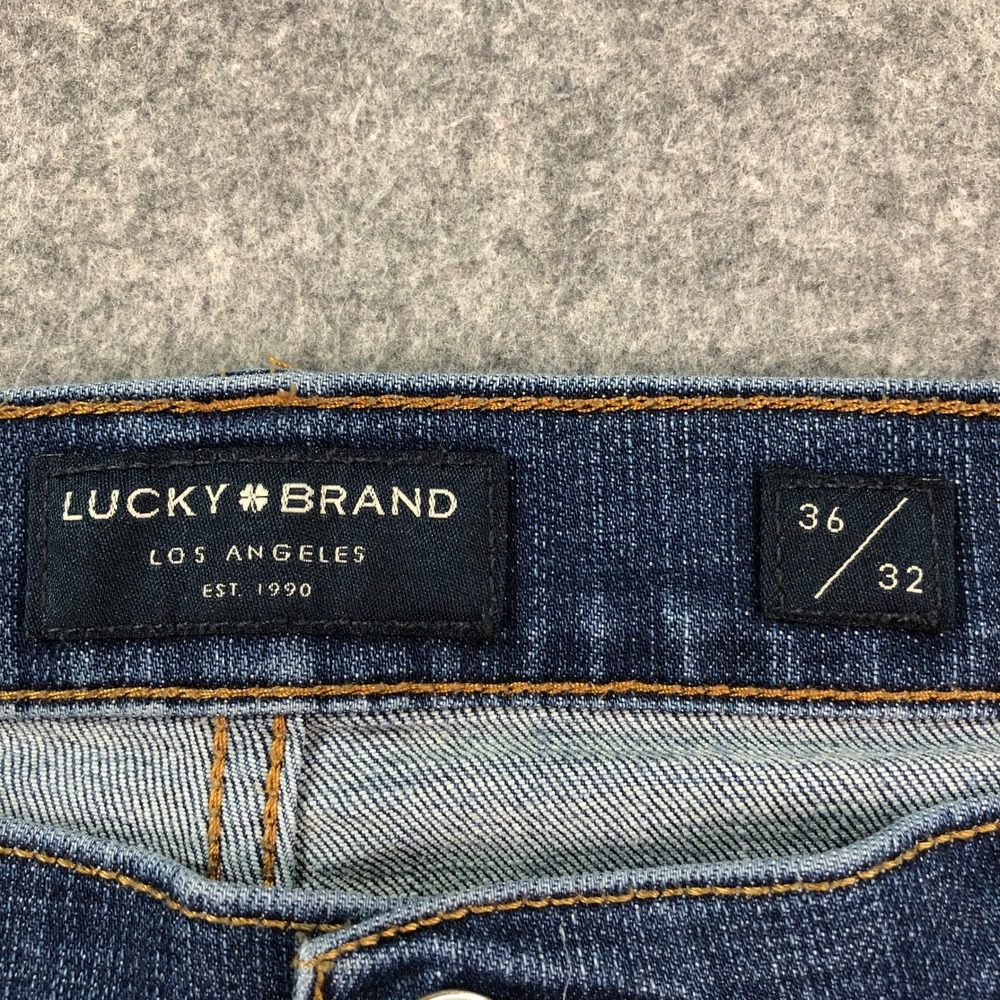Lucky Brand 410 Mens Jeans 36x32 (fits 38x31) Blue Athletic Slim Medium Wash - Picture 3 of 16